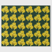 Gele Daffodil Flowers Cadeaupapier (Vlak)