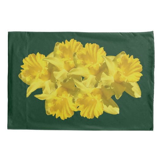 Gele Daffodil Flowers Kussensloop (Achterkant)