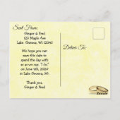  gele Daffodil Flowers Save the Date Briefkaart (Achterkant)