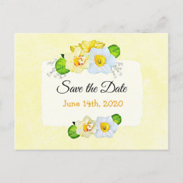  gele Daffodil Flowers Save the Date Briefkaart
