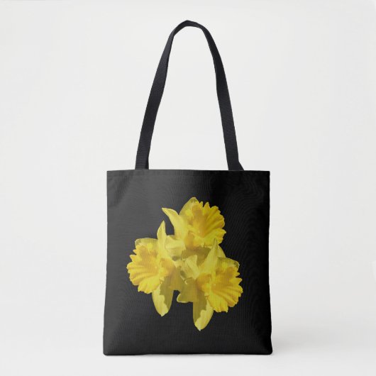 Gele Daffodil Flowers Tote Bag (Voorkant)
