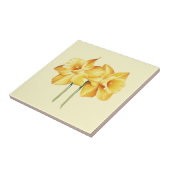 Gele Daffodil Keramische Tegel Tegeltje (Zijkant)