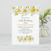 Gele Daffodil Lente Rustieke Bloemen Verjaardag Kaart (Staand voorkant)