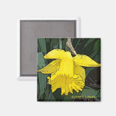 "gele daffodil" magneet (Voorkant / Achterkant)