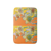 Gele Daffodil narcissen bloembloem sinaasappel Badmat (Voorkant Verticaal)