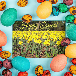 Gele Daffodil tuinrooster Feestdagen Kaart