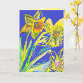 Gele Daffodil Verf bloemen florale kaart (Gele Bloem)