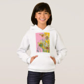 Gele Daffodil waterverf art Girls T Shirt (Voorkant volledig)