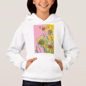 Gele Daffodil waterverf art Girls T Shirt (Voorkant)