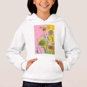 Gele Daffodil waterverf art Girls T Shirt