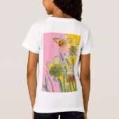 Gele Daffodil waterverf art Girls T Shirt (Achterkant)