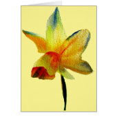Gele Daffodil waterverf art Spring Flower (Voorkant)