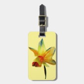 Gele Daffodil waterverf art Spring Flower Bagagelabel (Voorkant verticaal)