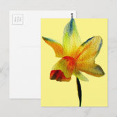 Gele Daffodil waterverf art Spring Flower Briefkaart (Voorkant / Achterkant)
