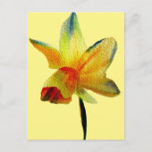 Gele Daffodil waterverf art Spring Flower Briefkaart (Voorkant)