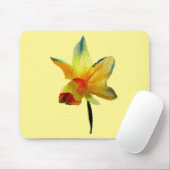 Gele Daffodil waterverf art Spring Flower Muismat (Met muis)