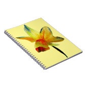 Gele Daffodil waterverf art Spring Flower Notitieboek (Rechterzijde)