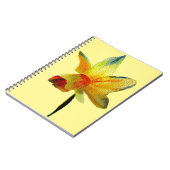 Gele Daffodil waterverf art Spring Flower Notitieboek (Linkerzijde)