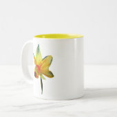Gele Daffodil waterverf art Spring Flower Tweekleurige Koffiemok (Voorkant links)