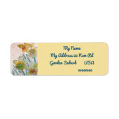 Gele Daffodil Waterverf Return Address Labels (Voorkant)