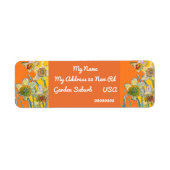 Gele Daffodil Waterverf Return Address Labels (Voorkant)