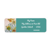 Gele Daffodil Waterverf Return Address Labels (Voorkant)