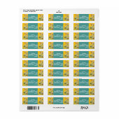 Gele Daffodil Waterverf Return Address Labels (Full Sheet)