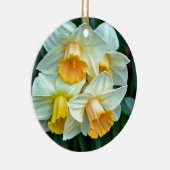 Gele daffodilbloemen keramisch ornament (Rechts)