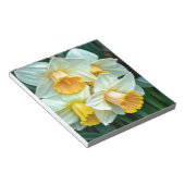 Gele daffodilbloemen notitieblok (Schuin)