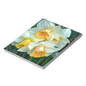 Gele daffodilbloemen notitieblok (Linkerzijde)