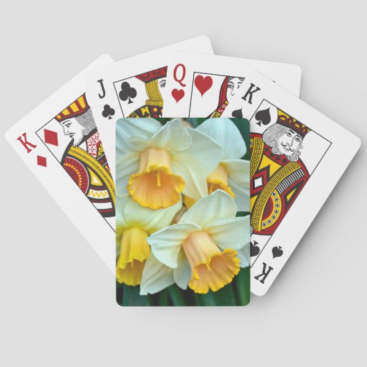 Gele daffodilbloemen speelkaarten (Achterkant)