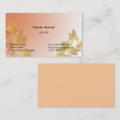 gele daffodilbloemen tegen lichtgele achtergrond visitekaartje (Voorkant / Achterkant)