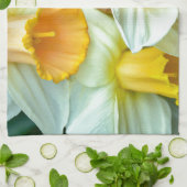 Gele daffodilbloemen theedoek (Gevouwen)