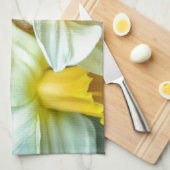 Gele daffodilbloemen theedoek (Quarter Fold)