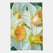 Gele daffodilbloemen theedoek (Verticaal)
