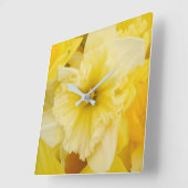 Gele Daffodilbloemen Vierkante Klok (Hoek)