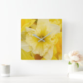 Gele Daffodilbloemen Vierkante Klok (Huis)