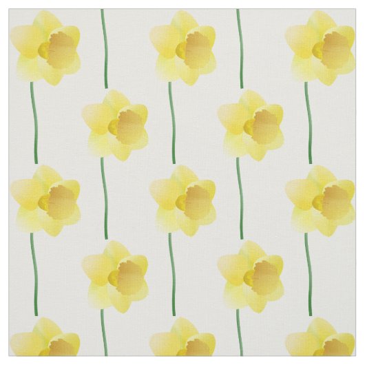 Gele daffodilerende veusbloem op aangepaste achter stof (Swatch)