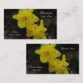 Gele Daffodils Bloemen Impressionistisch Schilderi Visitekaartje (Voorkant / Achterkant)
