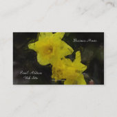 Gele Daffodils Bloemen Impressionistisch Schilderi Visitekaartje (Achterkant)