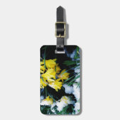 Gele Daffodils bloemen in de sneeuw Bagagelabel (Voorkant verticaal)