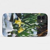 Gele Daffodils bloemen in de sneeuw Case-Mate iPhone Case (Achterkant (horizontaal))