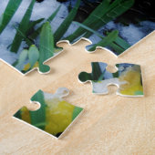 Gele Daffodils bloemen in de sneeuw Legpuzzel (Zijkant)