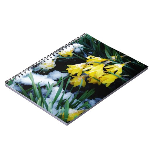 Gele Daffodils bloemen in de sneeuw Notitieboek (Linkerzijde)