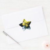 Gele Daffodils bloemen in de sneeuw Ster Sticker (Envelop)