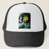 Gele Daffodils bloemen in de sneeuw Trucker Pet (Voorkant)