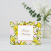 Gele Daffodils Custom Briefkaart (Staand voorkant)