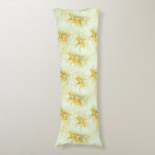 Gele Daffodils Floral Chic Bedding Lichaamskussen (Voorkant Verticaal)