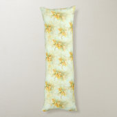 Gele Daffodils Floral Chic Bedding Lichaamskussen (Achterkant (Verticaal))