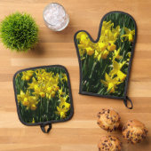 Gele Daffodils I Ovenwant & Pannenlap Set (Top down)